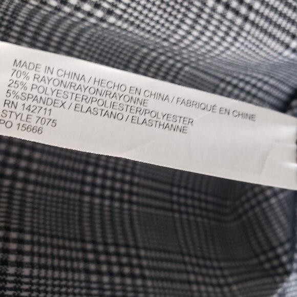 eloquii with/side stripe gray plaid short sleeve shift dress size 14 - Picture 7 of 7